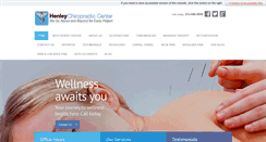 Desktop Screenshot of henleychiropracticcenter.com